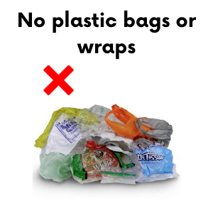 No recycling for plastic bags or wraps