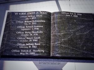 TPD Officer Memorial names
