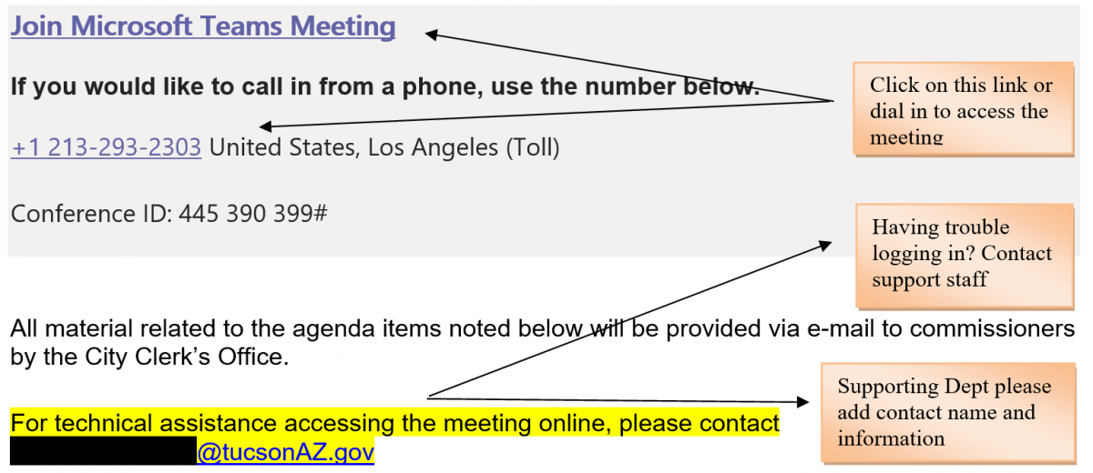 BCC Meeting Instructions