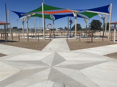Picture of splash pad at Gunny Park