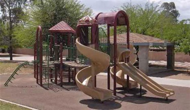 Playground equipment at Marty Birdman Center