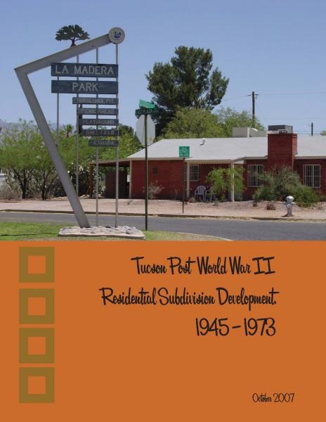 Tucson Post WWII Residential Subdivision Development